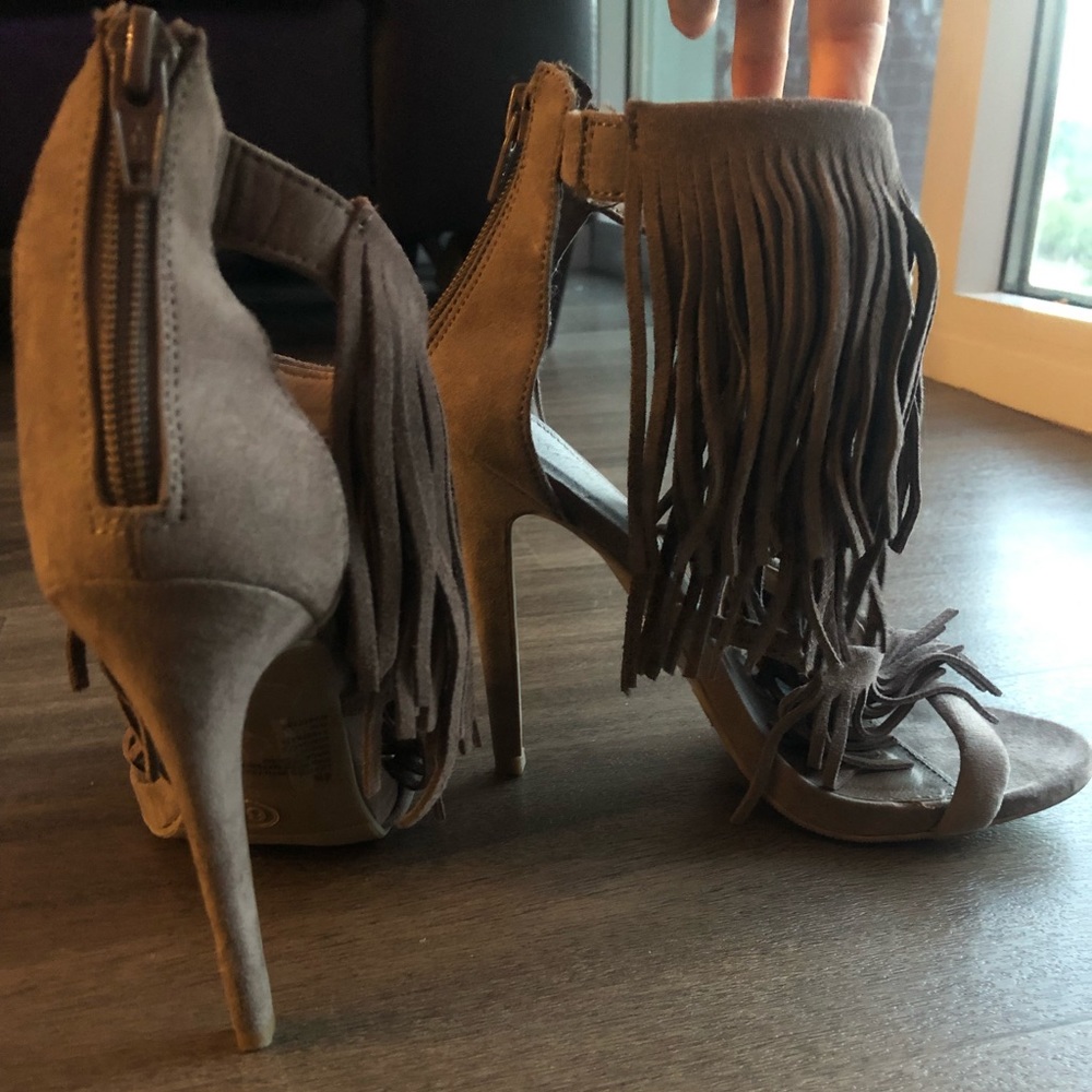 Fringe Suade Heels